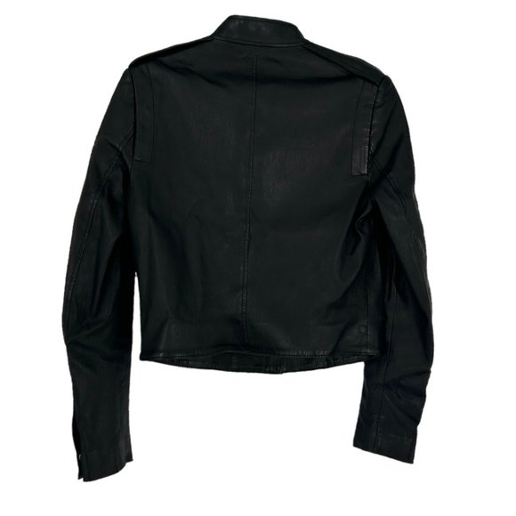 Theory Bavewick Lambs Leather Motorcycle Jacket in New Stretch Leather - Picture 3 of 8